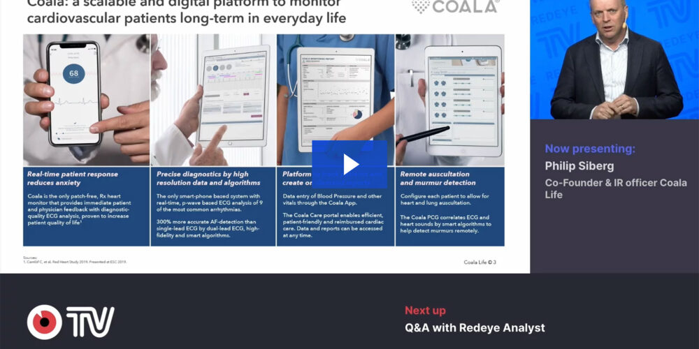 Coala Lifes presentation på Redeyes digital health day 2022
